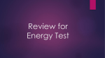 Review for Energy Test