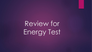 Review for Energy Test