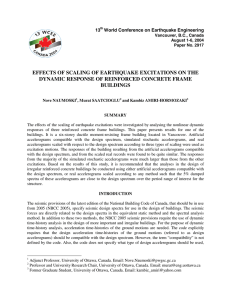 Effects of Scaling of Earthquake Excitations on the Dynamic