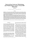 Interactions between Methadone and Medications Used to Treat HIV