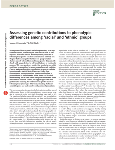 Assessing genetic contributions to phenotypic differences among