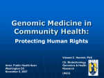 Genomic Medicine in Community Health
