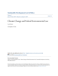 Climate Change and Federal Environmental Law