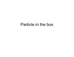 Particle in the box