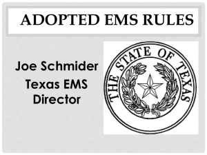 ALL STAFF UPDATE - Texas EMS Conference