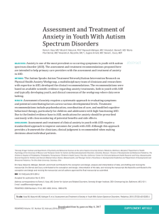 Assessment and Treatment of Anxiety in Youth With