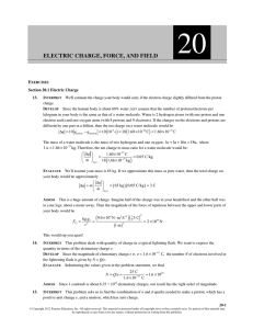 ELECTRIC CHARGE, FORCE, AND FIELD ( )
