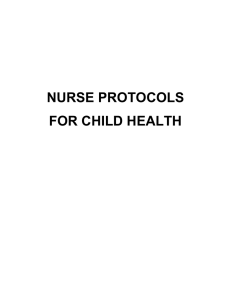 nurse protocols for - Georgia Coastal Health District