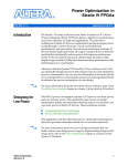 AN 514: Power Optimization in Stratix IV FPGAs