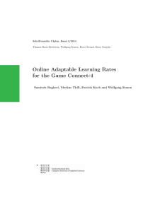 Online Adaptable Learning Rates for the Game Connect-4
