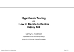 Hypothesis Testing - University of Illinois Urbana