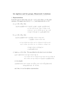 Lie algebras and Lie groups, Homework 3 solutions