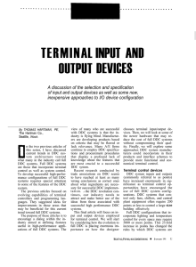 Terminal Input and Output Devices