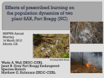 Simulated effects of prescribed burning on the population dynamics