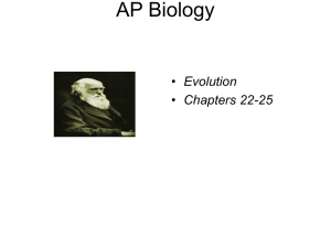 AP Bio Evolution Lec Ch. 22-25