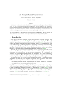 On Analyticity in Deep Inference