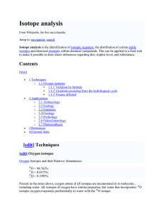 Isotope analysis