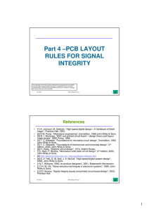Part 4 –PCB LAYOUT RULES FOR SIGNAL INTEGRITY