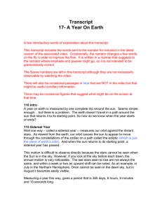 Year On Earth - Transcript