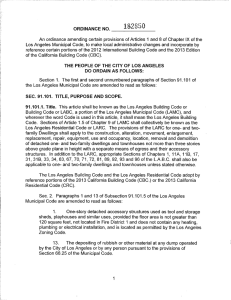 2014 L.A. Amendment Building Code