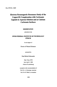 Electron Paramagnetic Resonance Study of the Copper(II