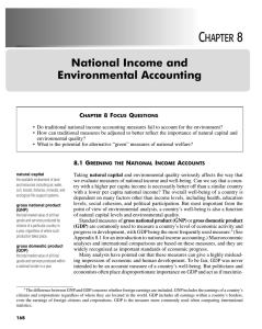 CHAPTER 8 National Income and Environmental