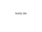 NoSQL - CS 457/557 : Database Management Systems