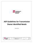 AEP Guidelines for Transmission Owner Identified Needs
