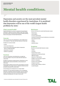 Mental health conditions.