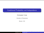 Conditional Probability and Independence - Penn Math