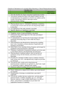 Checklist of Information to be Included When Reporting a Clinical