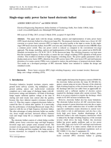 Single-stage unity power factor based electronic ballast