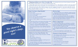 Could You Have a Sleep Disorder? Children Can Have Sleep