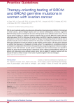 Therapy-orienting testing of BRCA1 and BRCA2 germline mutations