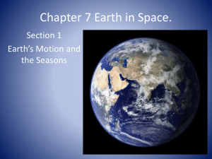 Chapter 7 Earth in Space.