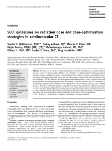 2011 SCCT guidelines on radiation dose and dose