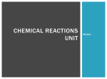 Chemical reactions unit