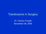 Transfusions in Surgery