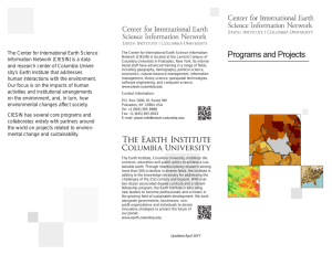 Programs and Projects - Center for International Earth Science