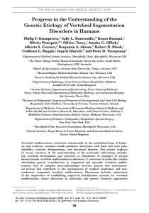 Progress in the Understanding of the Genetic Etiology of Vertebral