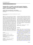 Beneficial effect of repetitive transcranial magnetic stimulation