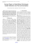 Survey Paper on Data Mining Techniques: Outlier Detection