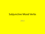 Subjunctive Verbs