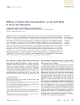Effects of Genic Base Composition on Growth Rate in G+C