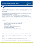 Nutrition Guidelines Following Surgery