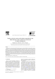 Studies on the key amino acid residues responsible for the alkali