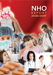NHO Report 2008 2009 - Irish Blood Transfusion Service