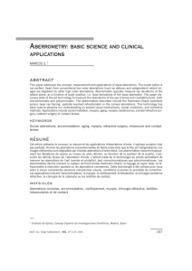 aberrometry: basic science and clinical applications