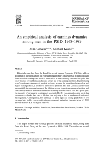 An empirical analysis of earnings dynamics among men in the PSID