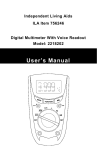 Independent Living Aids ILA Item 756246 Digital Multimeter With